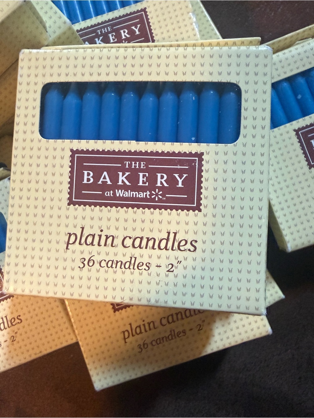 Lot of 18 Packs Bakery Brand Birthday Taper Candles - Each has 36/2" Blue
